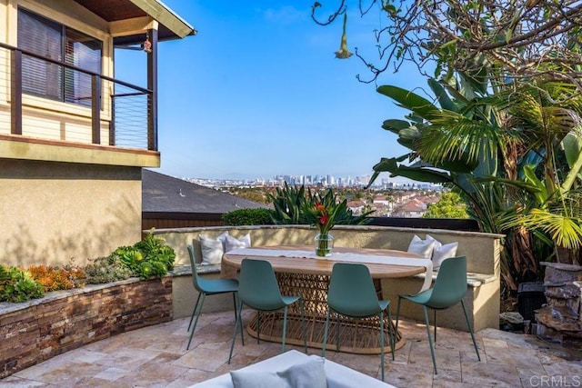 view of patio featuring outdoor dining space