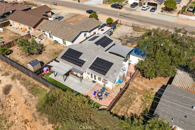 aerial view featuring a residential view