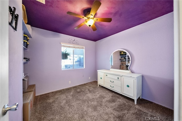 23883 Vista Way, Menifee, CA 92587 - bedroom with dark carpet and a ceiling fan