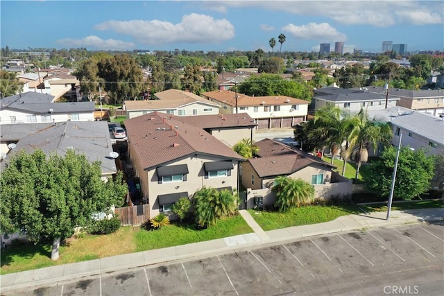 drone / aerial view with a residential view