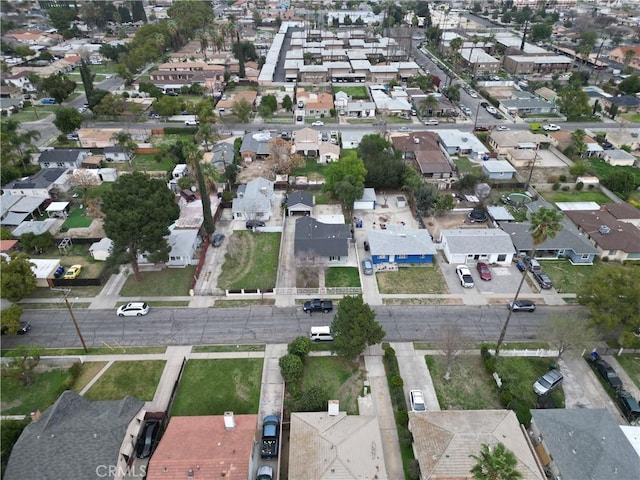 bird's eye view with a residential view