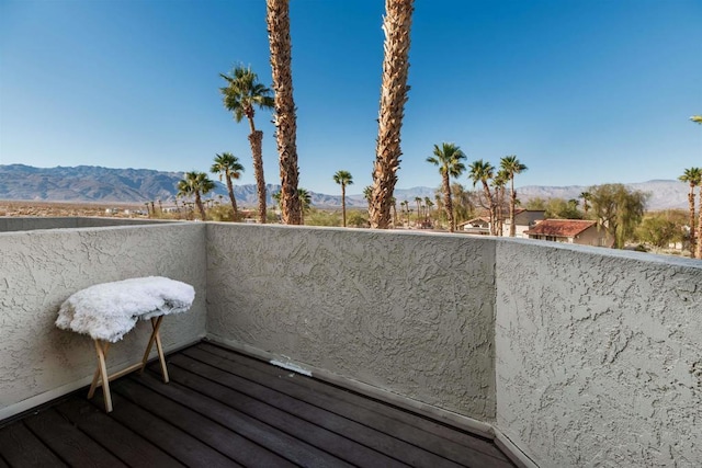 balcony with a mountain view