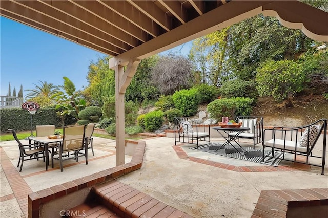 view of patio / terrace with outdoor dining area