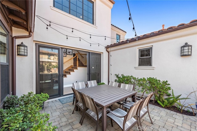 view of patio with outdoor dining space