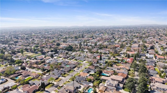 bird's eye view featuring a residential view