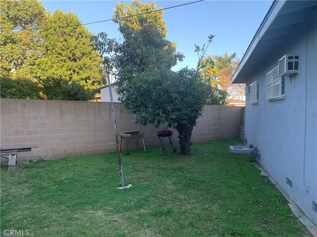2665 Millet Ave, El Monte, CA 71733 - view of yard with a fenced backyard and a wall unit AC