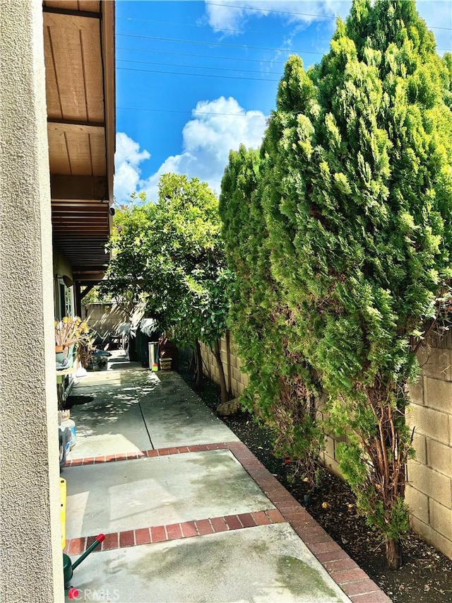 view of patio featuring a fenced backyard