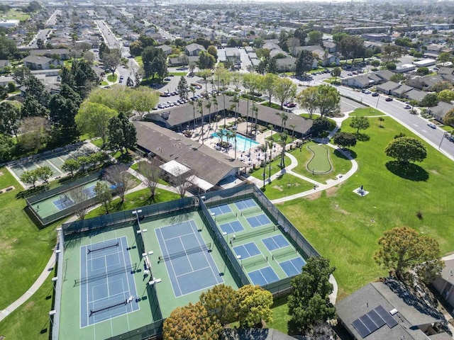 drone / aerial view featuring a residential view