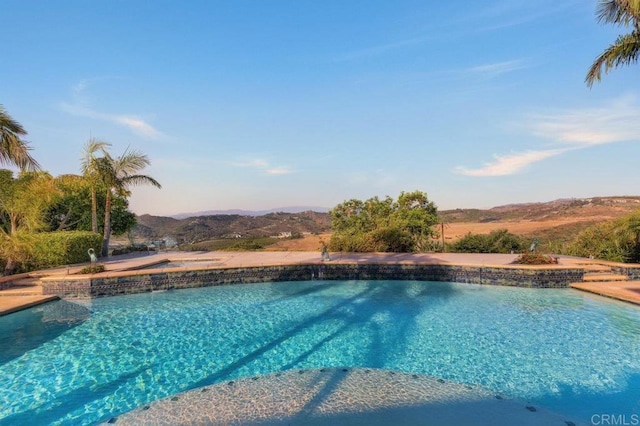 pool with a mountain view