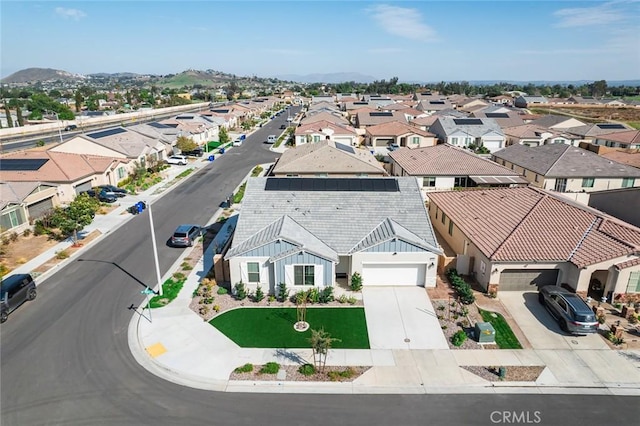 aerial view with a residential view