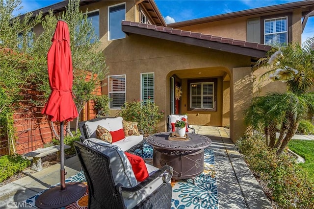 view of patio / terrace featuring outdoor lounge area