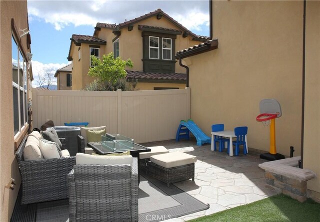 27464 Honeydew Ct, Saugus, CA 91350 - view of patio featuring outdoor lounge area and outdoor dining space