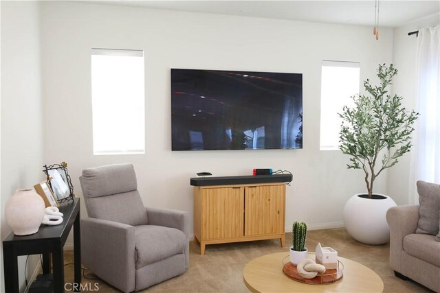 27464 Honeydew Ct, Saugus, CA 91350 - living room featuring light carpet and baseboards