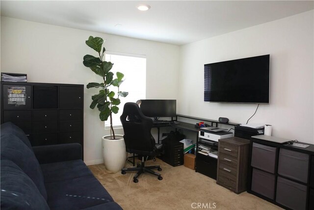 27464 Honeydew Ct, Saugus, CA 91350 - home office featuring light colored carpet