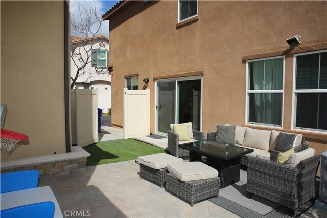 27464 Honeydew Ct, Saugus, CA 91350 - view of patio with an outdoor hangout area