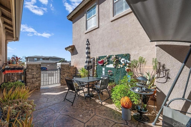 view of patio / terrace featuring outdoor dining area