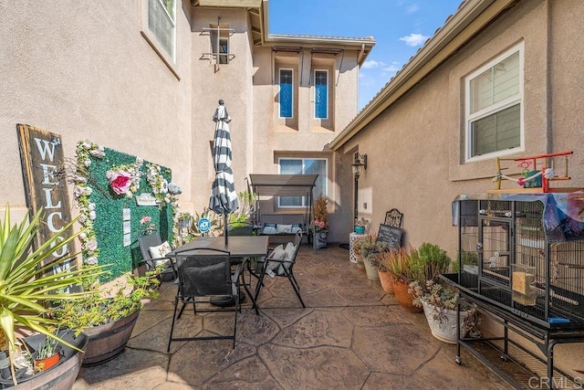 view of patio / terrace featuring outdoor dining area