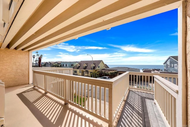 balcony with a residential view