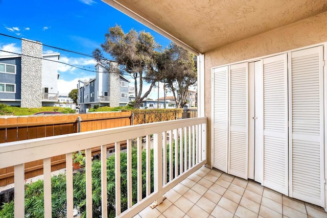 balcony with a residential view