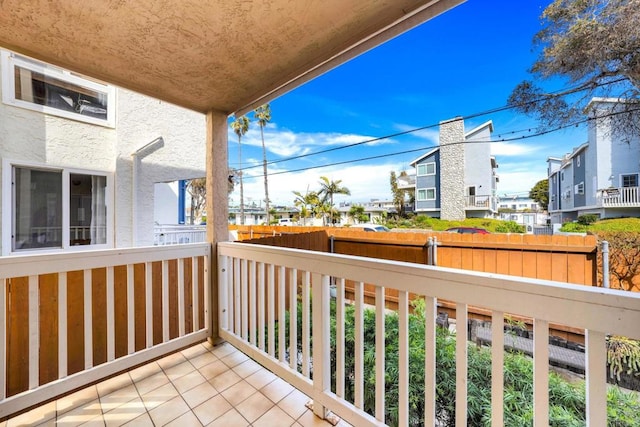 balcony with a residential view
