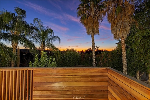 view of deck at dusk