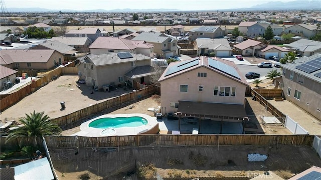 drone / aerial view with a residential view