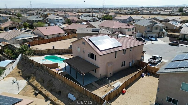 aerial view featuring a residential view