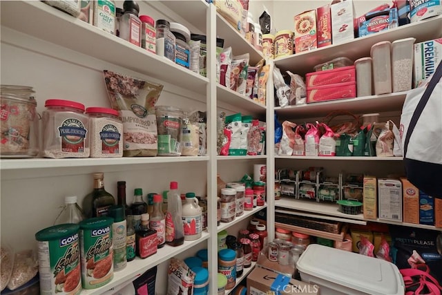 view of pantry