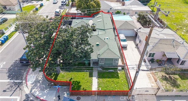 birds eye view of property featuring a residential view