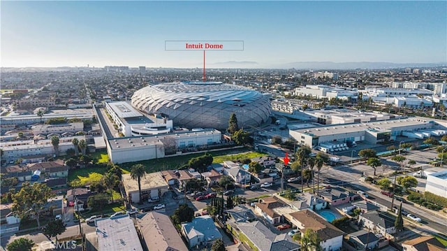 birds eye view of property featuring a view of city