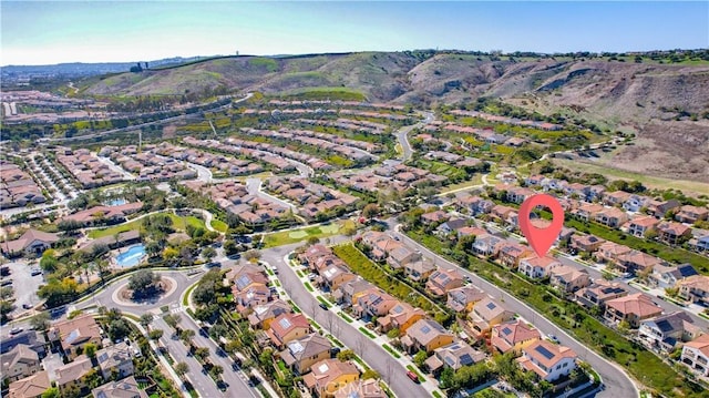 bird's eye view featuring a residential view