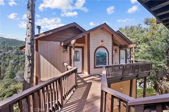 view of wooden deck