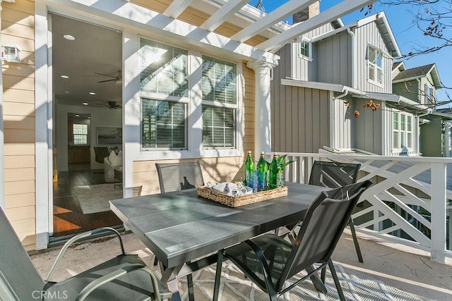 view of patio with outdoor dining space