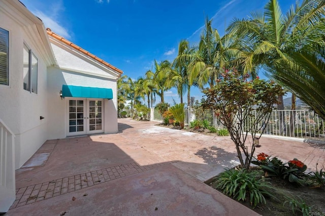 1367 Corona, Bonita, CA 91902 - fenced backyard with french doors and a patio area
