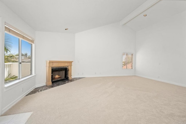 1367 Corona, Bonita, CA 91902 - unfurnished living room featuring carpet floors and a fireplace