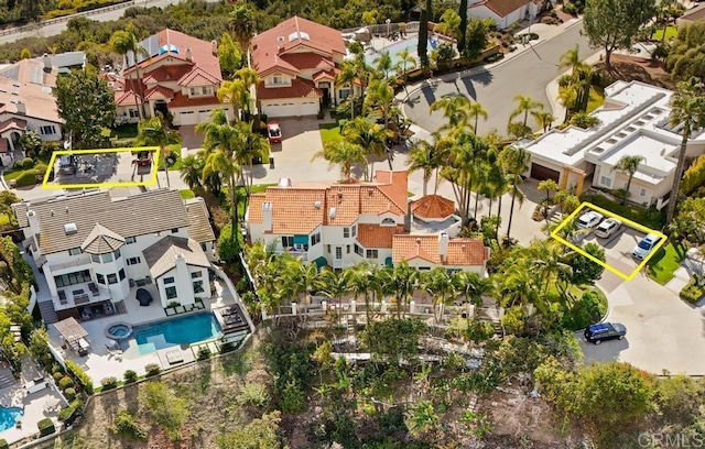 1367 Corona, Bonita, CA 91902 - aerial view of residential area with property boundaries highlighted