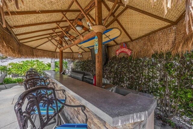 view of patio / terrace with outdoor wet bar