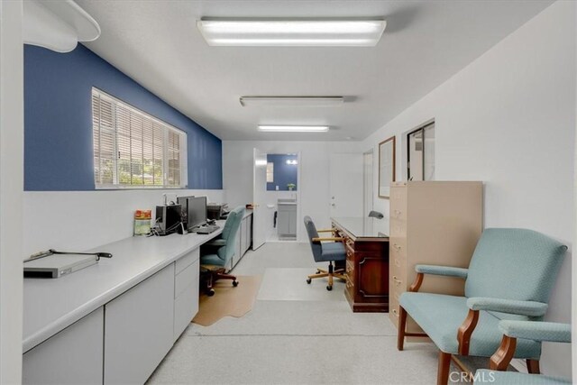 office featuring built in desk