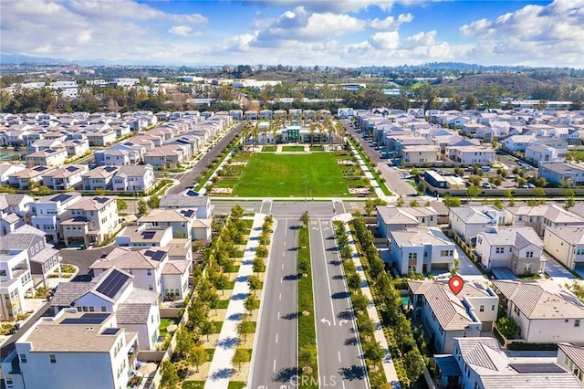 drone / aerial view featuring a residential view