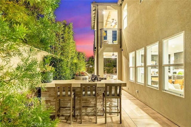 view of patio with outdoor dining area