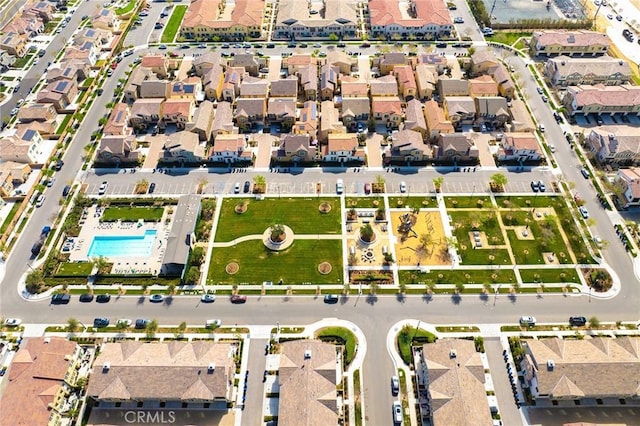 birds eye view of property featuring a residential view