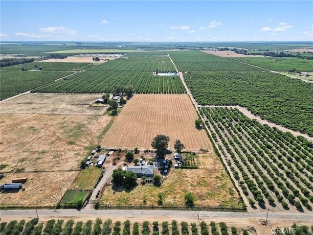 aerial view with a rural view