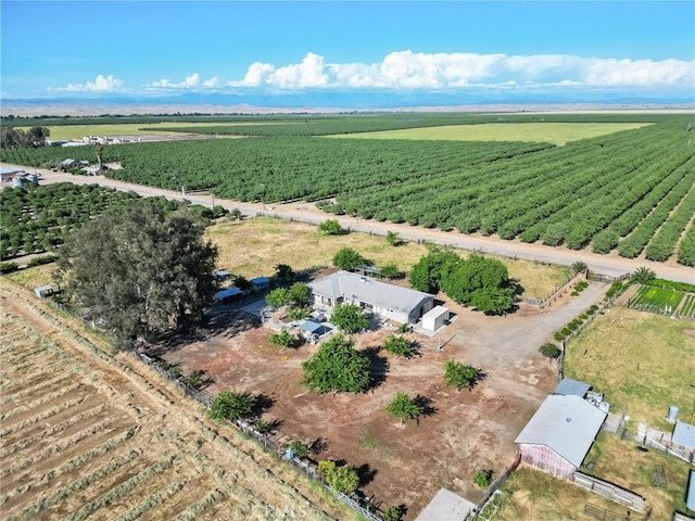 bird's eye view with a rural view