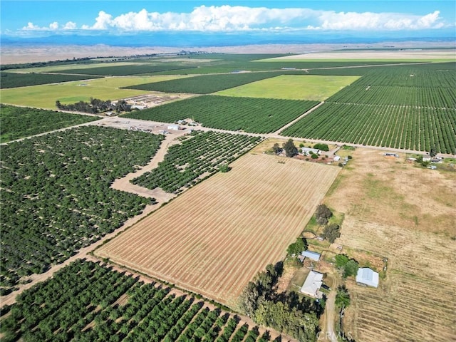 drone / aerial view with a rural view