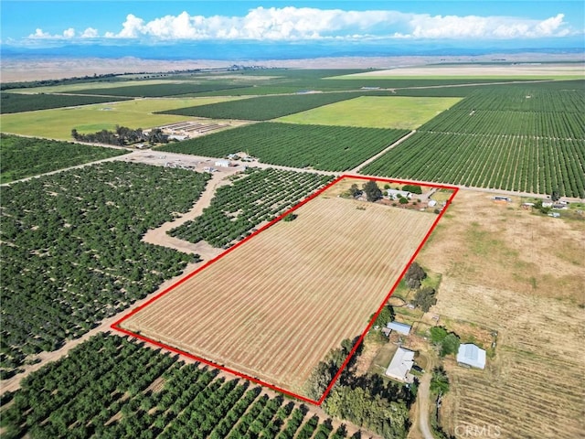 aerial view with a rural view