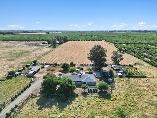 bird's eye view with a rural view