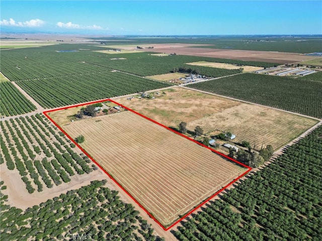 aerial view with a rural view