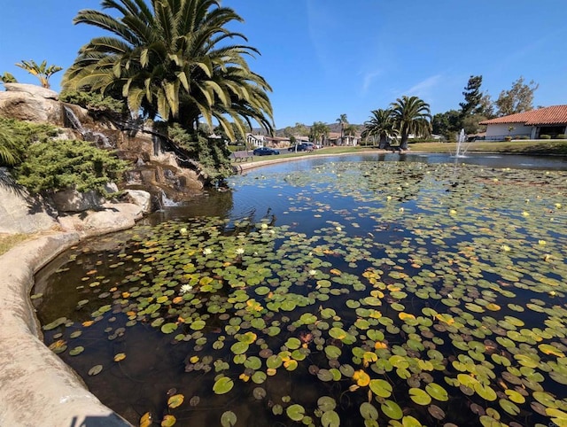 view of water feature