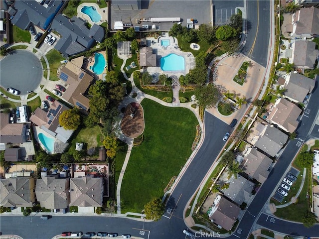 birds eye view of property featuring a residential view