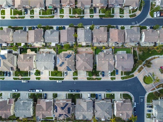 bird's eye view with a residential view